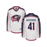 Men Columbus Blue Jackets #41 Alexander Wennberg White Away NHL Jersey