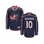 Men Reebok Columbus Blue Jackets #10 Alexander Wennberg Authentic Navy Blue Home NHL Jersey