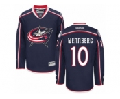 Men Reebok Columbus Blue Jackets #10 Alexander Wennberg Authentic Navy Blue Home NHL Jersey