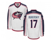 Men Reebok Columbus Blue Jackets #17 Brandon Dubinsky Authentic White Away NHL Jersey