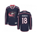 Men Reebok Columbus Blue Jackets #18 Pierre-Luc Dubois Authentic Navy Blue Home NHL Jersey