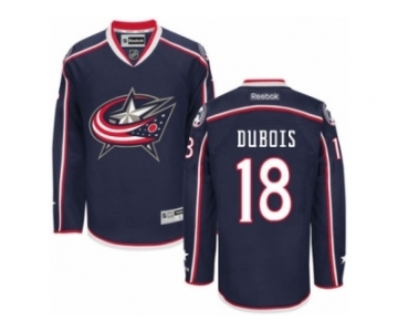 Men Reebok Columbus Blue Jackets #18 Pierre-Luc Dubois Authentic Navy Blue Home NHL Jersey