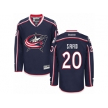 Men Reebok Columbus Blue Jackets #20 Brandon Saad Authentic Navy Blue Home NHL Jersey