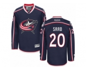 Men Reebok Columbus Blue Jackets #20 Brandon Saad Authentic Navy Blue Home NHL Jersey