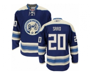 Men Reebok Columbus Blue Jackets #20 Brandon Saad Authentic Navy Blue Third NHL Jersey