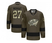 Men Reebok Columbus Blue Jackets #27 Ryan Murray Authentic Green Salute to Service NHL Jersey