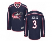 Men Reebok Columbus Blue Jackets #3 Seth Jones Authentic Navy Blue Home NHL Jersey