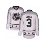 Men Reebok Columbus Blue Jackets #3 Seth Jones Authentic White Metropolitan Division 2017 All-Star NHL Jersey