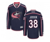 Men Reebok Columbus Blue Jackets #38 Boone Jenner Authentic Navy Blue Home NHL Jersey