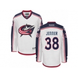 Men Reebok Columbus Blue Jackets #38 Boone Jenner Authentic White Away NHL Jersey