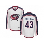 Men Reebok Columbus Blue Jackets #43 Scott Hartnell Authentic White Away NHL Jersey