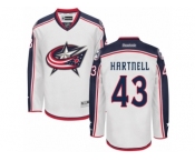 Men Reebok Columbus Blue Jackets #43 Scott Hartnell Authentic White Away NHL Jersey