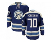 Men Reebok Columbus Blue Jackets #70 Joonas Korpisalo Authentic Navy Blue Third NHL Jersey