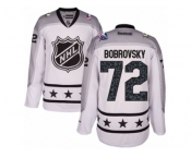 Men Reebok Columbus Blue Jackets #72 Sergei Bobrovsky Authentic White Metropolitan Division 2017 All-Star NHL Jersey