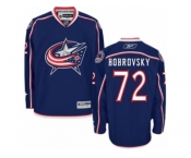 Men Reebok Columbus Blue Jackets #72 Sergei Bobrovsky Premier Navy Blue Home NHL Jersey