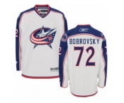 Men Reebok Columbus Blue Jackets #72 Sergei Bobrovsky Premier White Away NHL Jersey