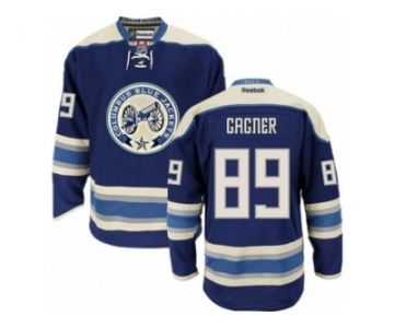 Men Reebok Columbus Blue Jackets #89 Sam Gagner Authentic Navy Blue Third NHL Jersey