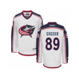 Men Reebok Columbus Blue Jackets #89 Sam Gagner Authentic White Away NHL Jersey