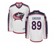 Men Reebok Columbus Blue Jackets #89 Sam Gagner Authentic White Away NHL Jersey