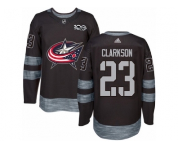 Men's Adidas Columbus Blue Jackets #23 David Clarkson Authentic Black 1917-2017 100th Anniversary NHL Jersey