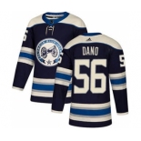 Men's Blue Jackets #56 Marko Dano Navy Alternate Authentic Stitched Hockey Jersey