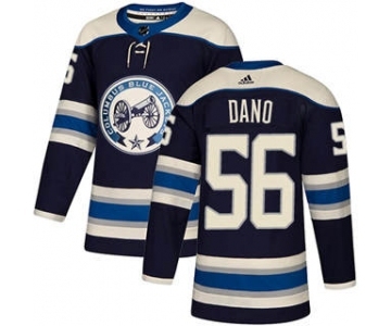 Men's Blue Jackets #56 Marko Dano Navy Alternate Authentic Stitched Hockey Jersey