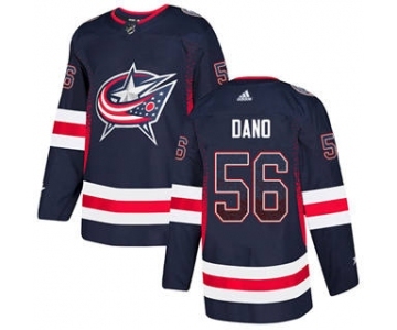 Men's Blue Jackets #56 Marko Dano Navy Blue Home Authentic Drift Fashion Stitched Hockey Jersey