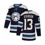 Men's Columbus Blue Jackets #13 Cam Atkinson Navy Alternate Stitched Hockey Jersey