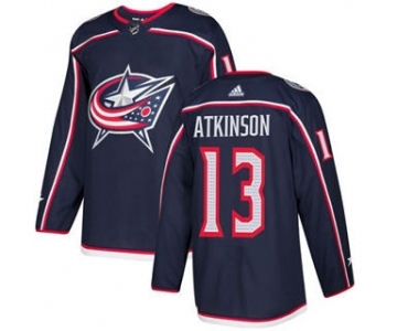 Men's Columbus Blue Jackets #13 Cam Atkinson Navy Blue Home Stitched Hockey Jersey