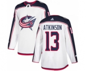 Men's Columbus Blue Jackets #13 Cam Atkinson White Road Stitched Hockey Jersey