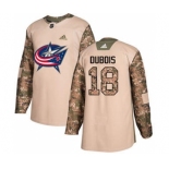 Men's Columbus Blue Jackets #18 Pierre-Luc Dubois Camo 2017 Veterans Day Stitched Hockey Jersey