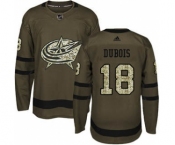 Men's Columbus Blue Jackets #18 Pierre-Luc Dubois Green Salute to Service Stitched Hockey Jersey