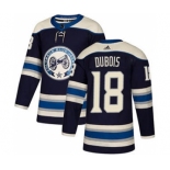 Men's Columbus Blue Jackets #18 Pierre-Luc Dubois Navy Alternate Stitched Hockey Jersey