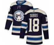 Men's Columbus Blue Jackets #18 Pierre-Luc Dubois Navy Alternate Stitched Hockey Jersey