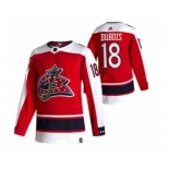 Men's Columbus Blue Jackets #18 Pierre-Luc Dubois Red 2020-21 Reverse Retro Alternate Hockey Jersey