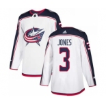 Men's Columbus Blue Jackets #3 Seth Jones White Road Stitched Hockey Jersey