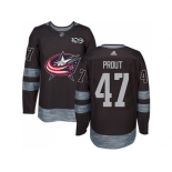 Men's Columbus Blue Jackets #47 Dalton Prout Black 1917-2017 100th Anniversary Stitched NHL Jersey