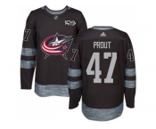 Men's Columbus Blue Jackets #47 Dalton Prout Black 1917-2017 100th Anniversary Stitched NHL Jersey