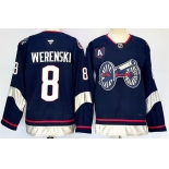 Men's Columbus Blue Jackets #8 Zach Werenski Navy 2024-25 With A Patch Stitched Hockey Jersey