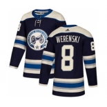 Men's Columbus Blue Jackets #8 Zach Werenski Navy Alternate Stitched Hockey Jersey