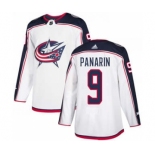 Men's Columbus Blue Jackets #9 Artemi Panarin White Road Stitched Hockey Jersey