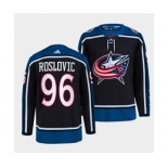 Men's Columbus Blue Jackets #96 Jack Roslovic Navy 2022 Reverse Retro Stitched Jersey