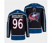 Men's Columbus Blue Jackets #96 Jack Roslovic Navy 2022 Reverse Retro Stitched Jersey