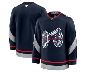 Men's Columbus Blue Jackets Blank Navy 2024-25 Stitched Hockey Jersey