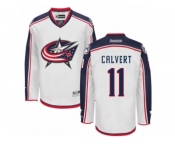 Men's Reebok Columbus Blue Jackets #11 Matt Calvert Authentic White Away NHL Jersey