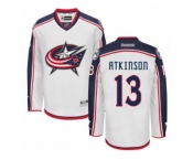 Men's Reebok Columbus Blue Jackets #13 Cam Atkinson Authentic White Away NHL Jersey