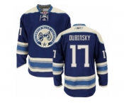 Men's Reebok Columbus Blue Jackets #17 Brandon Dubinsky Premier Navy Blue Third NHL Jersey