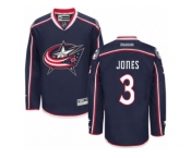 Men's Reebok Columbus Blue Jackets #3 Seth Jones Authentic Navy Blue Home NHL Jersey