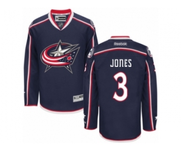 Men's Reebok Columbus Blue Jackets #3 Seth Jones Authentic Navy Blue Home NHL Jersey