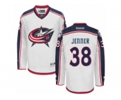 Men's Reebok Columbus Blue Jackets #38 Boone Jenner Authentic White Away NHL Jersey